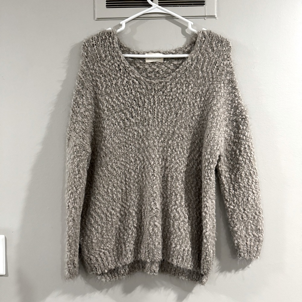DREAMERS Tan Plush Sweater